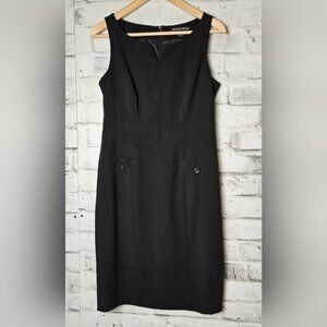 Beechers Brook Black Sleeveless Sheath Career Dress S